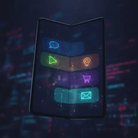 Celular Dobrável Mostra 5 Apps ao Mesmo Tempo!