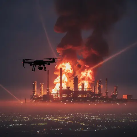 Drones atacam refinaria na Rússia e cidade inteira é evacuada