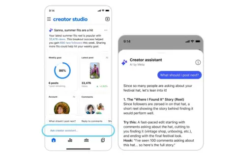 Facebook Creator Studio Vira App de IA para Criadores