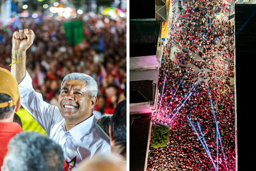 Jerônimo critica IA em plano de governo em comício na Bahia